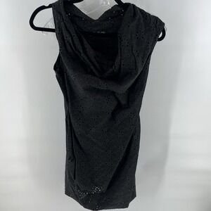 All Saints Size 6 Black Amelie Limski Summer Dress Asymetrical‎ Neckline Pockets